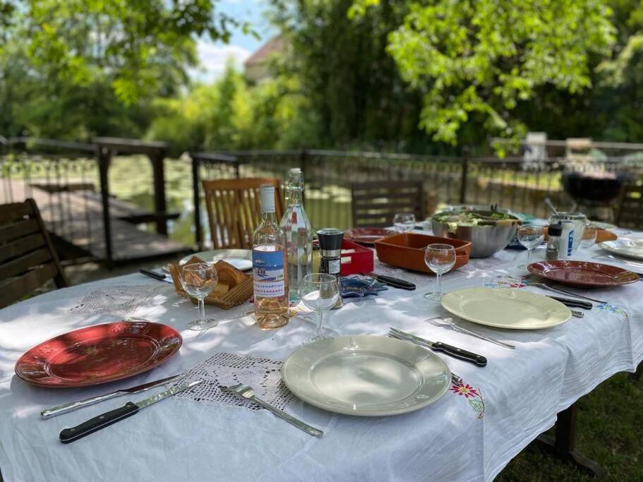 Magnifique Moulin Proche Chablis, Jacuzzi Et Riviere Villa Annay-sur-Serein Bagian luar foto